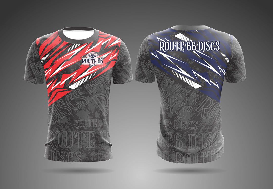 2026 Route 66 Discs Jersey (Red/Blue)