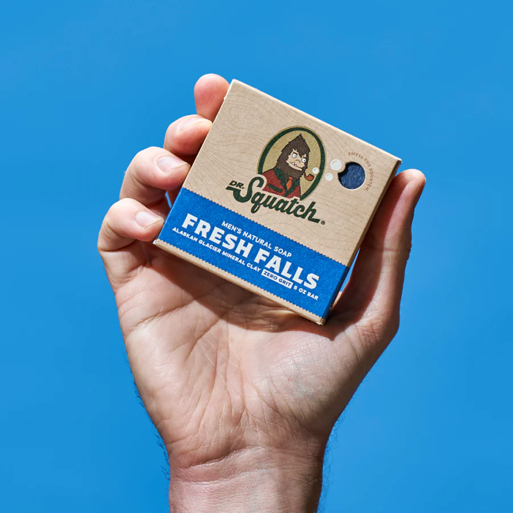 Dr. Squatch Men’s Soap – Fresh Falls Scent, 5oz Bar